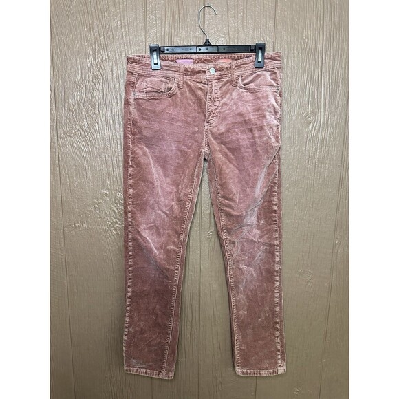 Pilcro‎ Anthropologie Pants Womens 27 Pink Slim Boyfriend Crop Corduroy Cotton - Picture 1 of 7